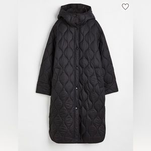 H&M quilted coat with hood
